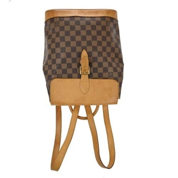 LOUIS VUITTON Logo Arlequin Backpack Bag Damier Ebene Brown N99038 97KC070 - Picture 6 of 16